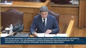 Read more about the article Αυγενάκης στην Εξεταστική για ΟΠΕΚΕΠΕ: Αυτά κάναμε στη θητεία μας στο ΥπΑΑΤ