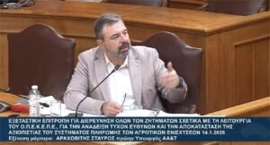 Read more about the article Αραχωβίτης στην εξεταστική για ΟΠΕΚΕΠΕ: Η τεχνική λύση επί ΣΥΡΙΖΑ ήταν μονόδρομος